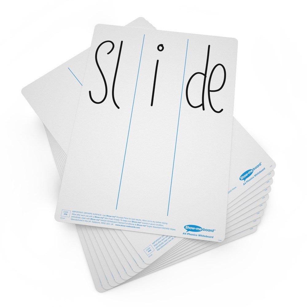 Show - Me A4 Phonics Progression Drywipe Boards - ABC School Supplies