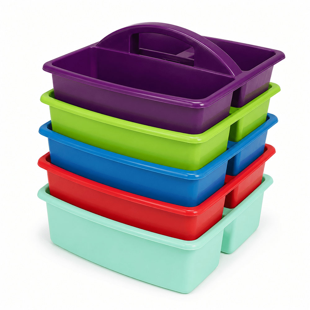 Small Plastic Desktop Caddy – 5 Assorted - ABC School Supplies
