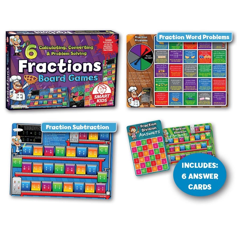 **Smart Kids Fractions Board Games - ABC School Supplies
