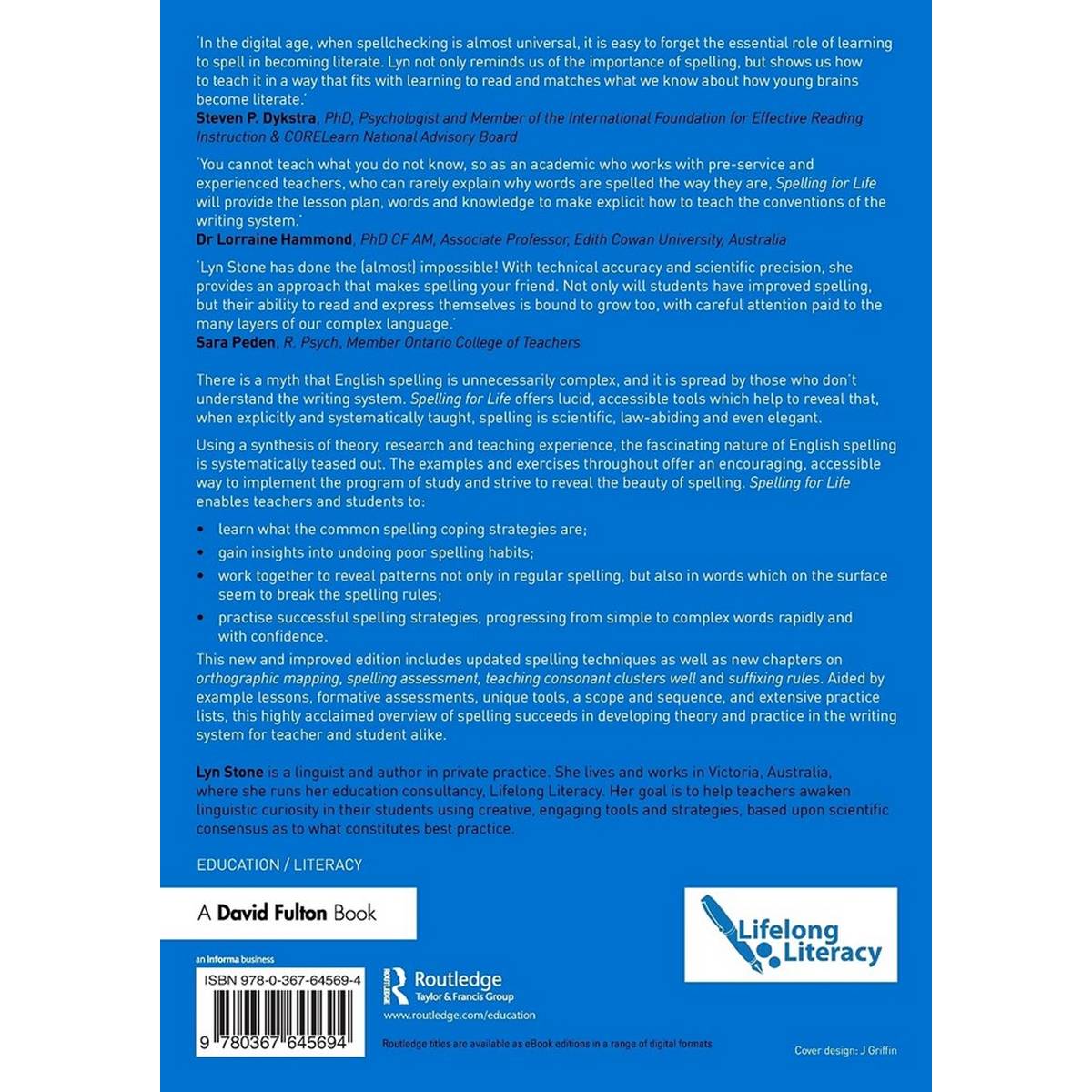 Spelling For Life : Uncovering The Simplicity And Science Of Spelling By Lyn Stone - ABC School Supplies
