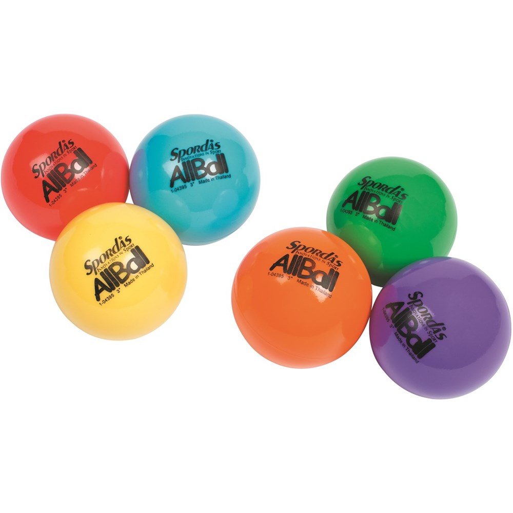 Spordas Set Of 6 Coloured All Balls 7Cm - ABC School Supplies