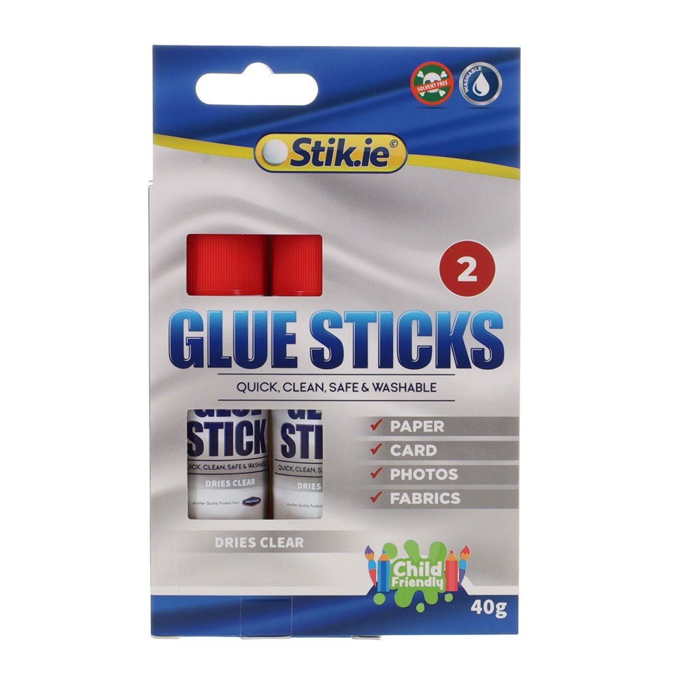 Stik - ie Glue Sticks 40g Pack of 2 - ABC School Supplies