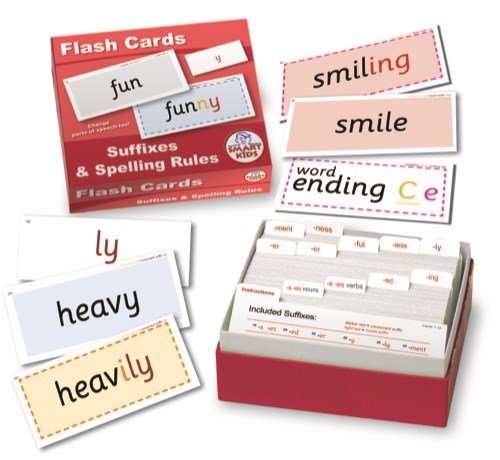 **Suffixes & Spelling Rules Flash Cards - ABC School Supplies