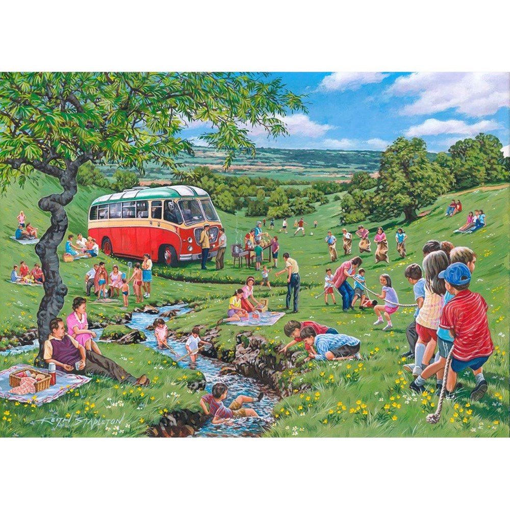 Sunday Picnic - BIG 250 Piece Jigsaw Puzzle - ABC School Supplies