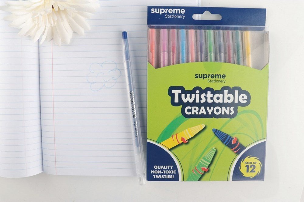 Supreme Twistable Crayons Pack of 12 - ABC School Supplies