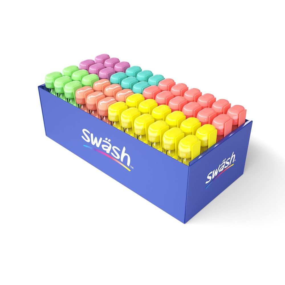 Swash Premium Chisel Tip Highlighters Assorted Pastel Colours - Pack of 48 - ABC School Supplies