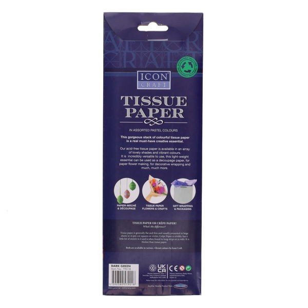 Tissue Paper - Dark Green Pack Of 5 - ABC School Supplies