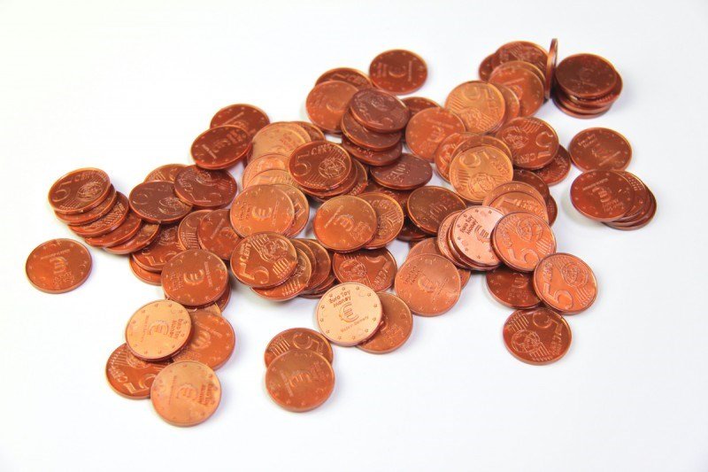 Toy Euro Money Coins 5 Cent (100 Pieces) - ABC School Supplies