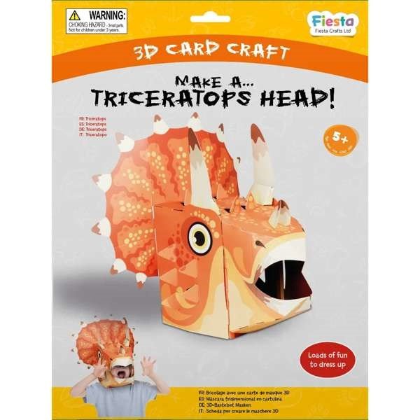 Triceratops 3D Mask Card Craft - ABC School Supplies