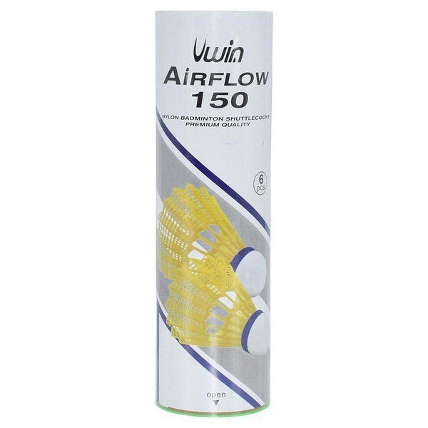 Uwin Airflow 150 Badminton Shuttlecocks (Tube of 6) - ABC School Supplies