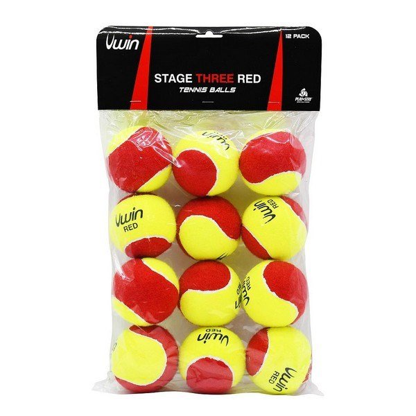 Uwin Stage Three Red Tennis Balls - Pack Of 12 Balls - ABC School Supplies
