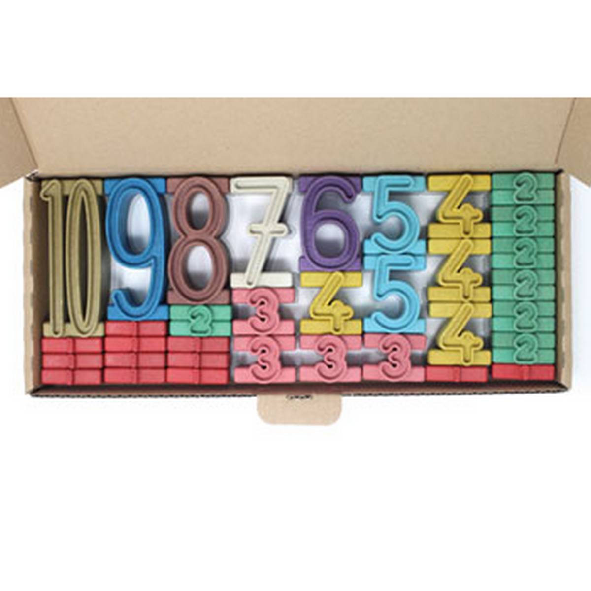 Tower Numbers Set of 34 Coloured RE-Wood