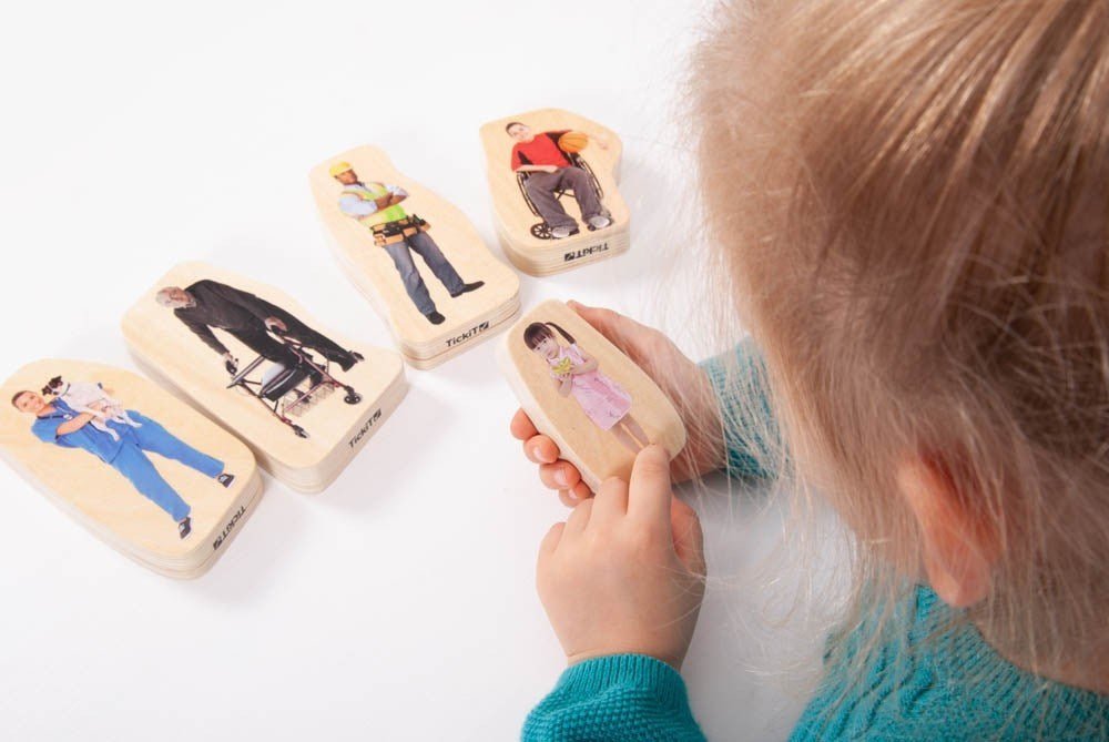 **Wooden Community People Block Set - ABC School Supplies