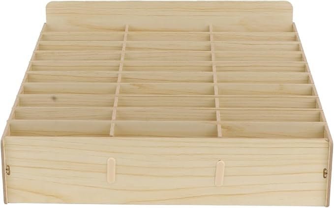 Wooden Desktop Mobile Holder - 30 Compartments - ABC School Supplies