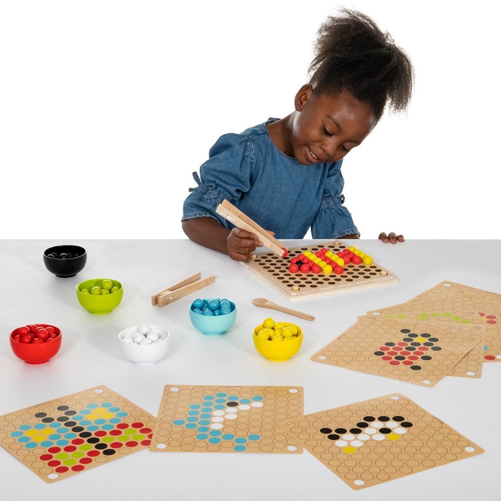 Wooden Fine Motor Pattern Balls - ABC School Supplies