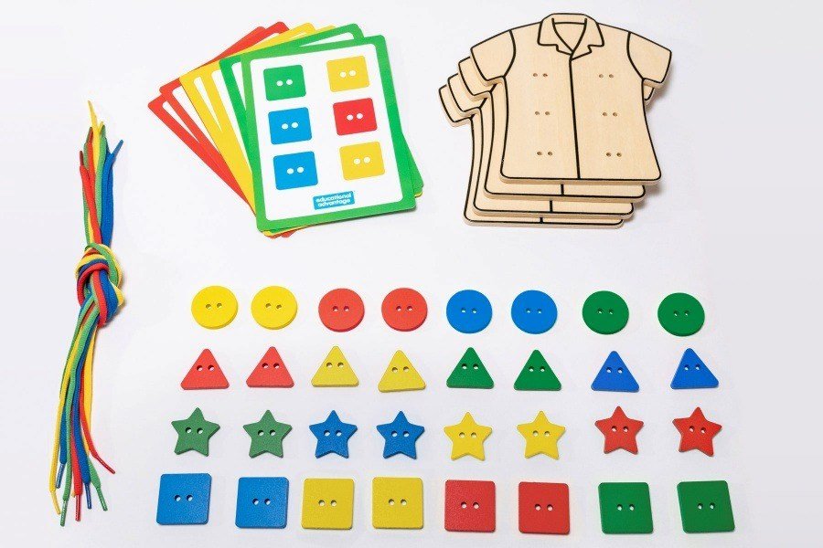 Wooden Lacing Clothes - ABC School Supplies