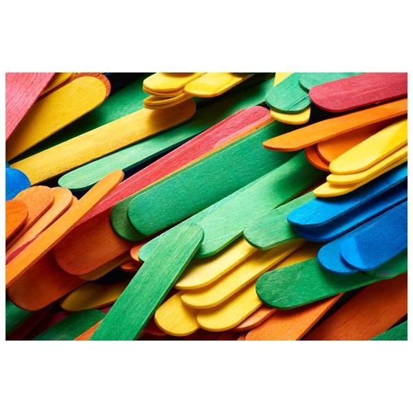 Wooden Lollipop Sticks - Jumbo - Coloured - Pack Of 200 - ABC School Supplies