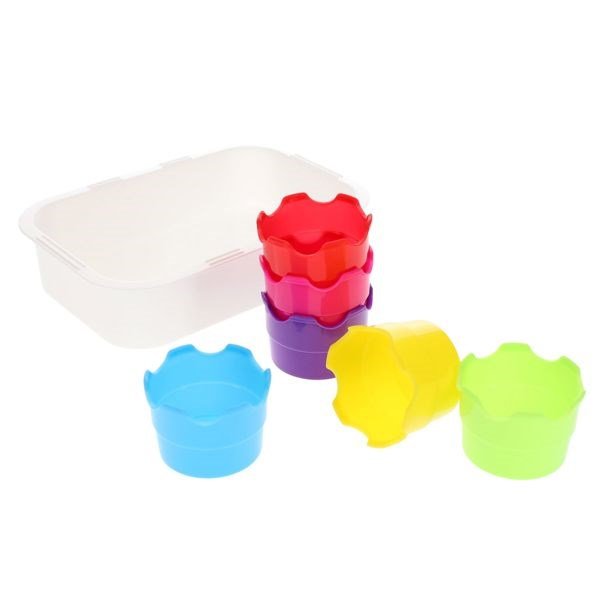 **World of Colour Paint Pot Trays Set of 6 - ABC School Supplies