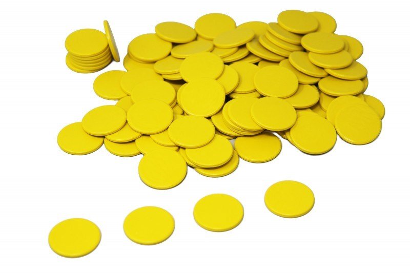 Yellow Counters Pack of 1000 - ABC School Supplies