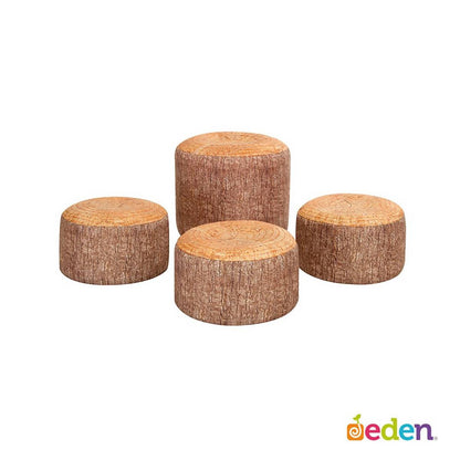 Eden Learning Learn About Nature Teacher Tree Stump Stools - Pack Of 4