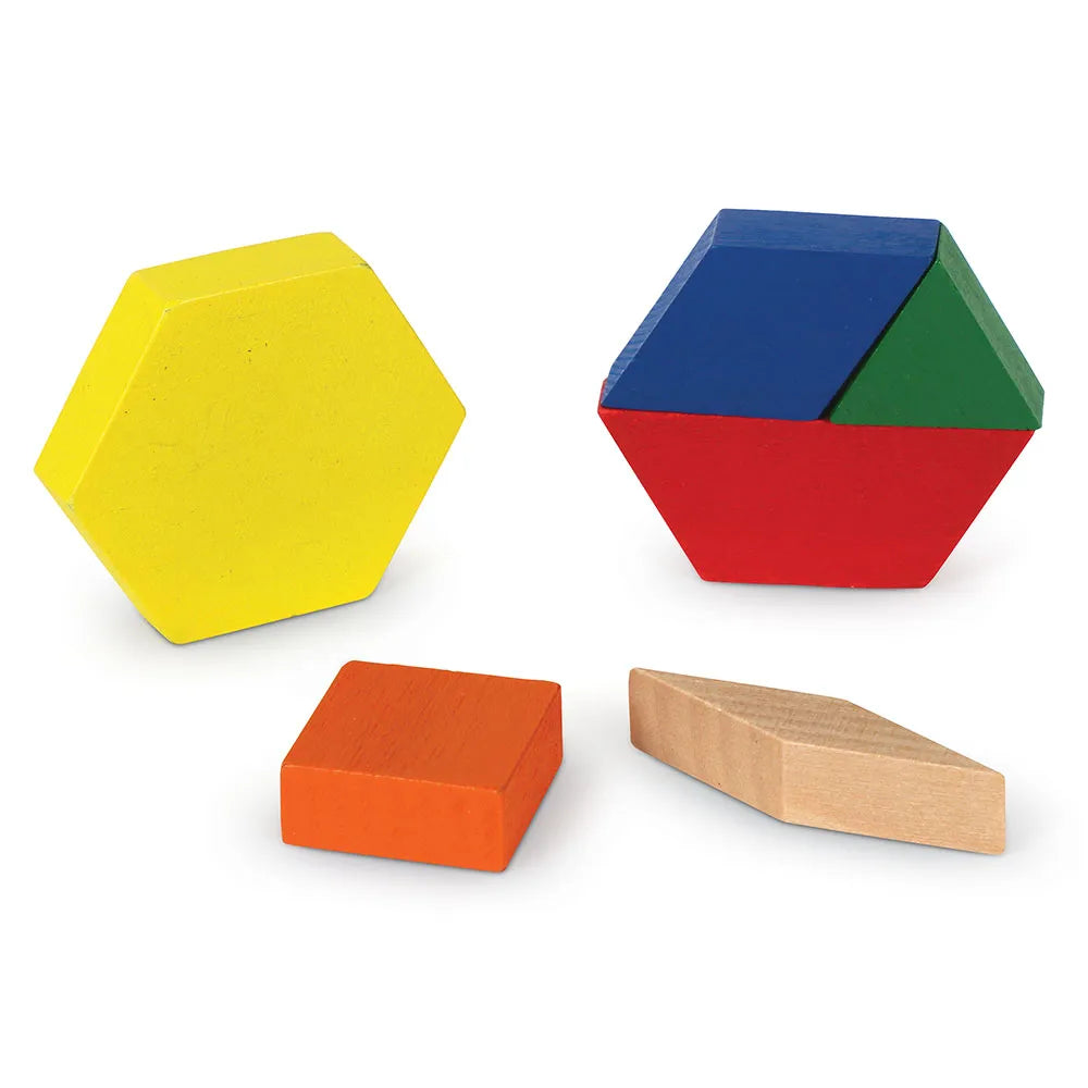 Wooden Pattern Blocks, 1 cm (Set of 250)