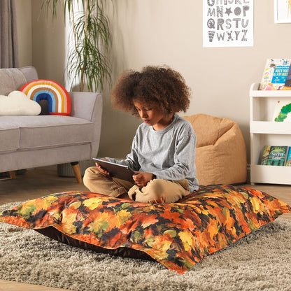 Eden Learning Nature Leaves Print Floor Cushion
