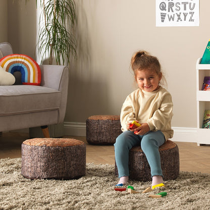 Eden Learning Learn About Nature Tree Stump Stools - Set Of 3