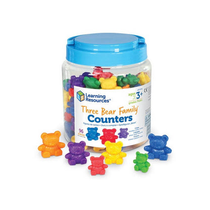 The Original Three Bear Family® Basic Six Colour Rainbow Counter Set (Set of 96)