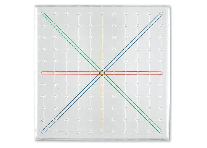 Learning Resources 11 x 11 Pin Transparent Geoboard
