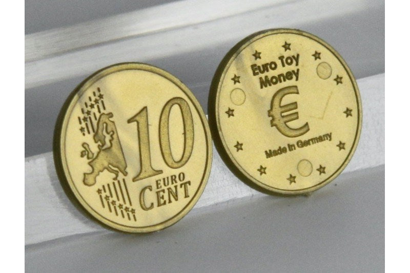 Toy Euro Money Coins 10 Cent (100 Pieces)