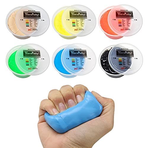 Theraputty (1 lb) 6 Piece Set - Tan to Black