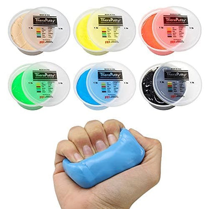 Theraputty (1 lb) 6 Piece Set - Tan to Black