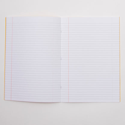 Classmates A4 Exercise Book 64 Page, 8mm Ruled With Margin, Yellow - Pack of 50
