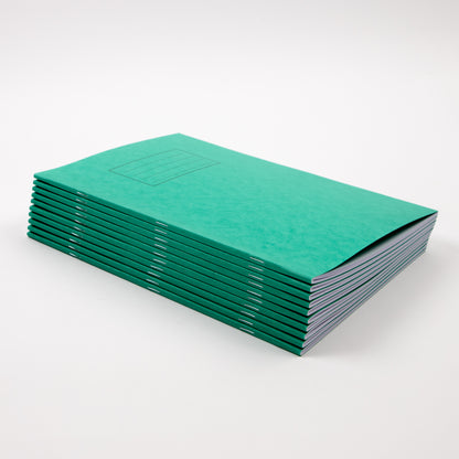 Classmates A4 Exercise Book 64 Page, Top Half Plain/Bottom 15mm Ruled, Green - Pack of 50