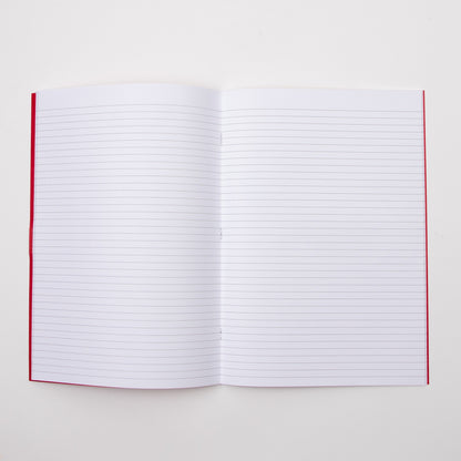 Classmates A4+ Exercise Book 80 Page, 8mm Ruled, Red - Pack of 50
