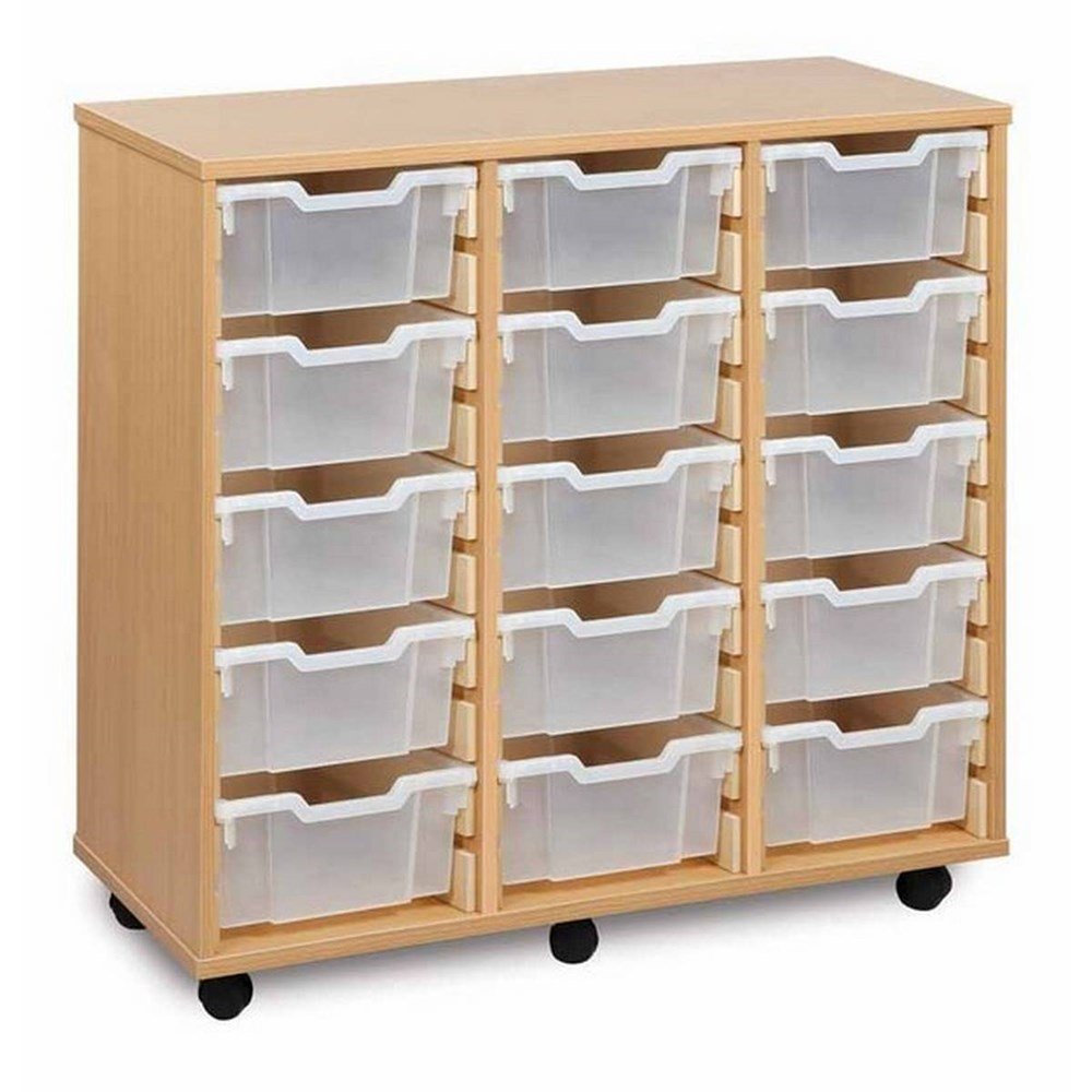 15 Deep Tray Storage Unit Clear - ABC School Supplies