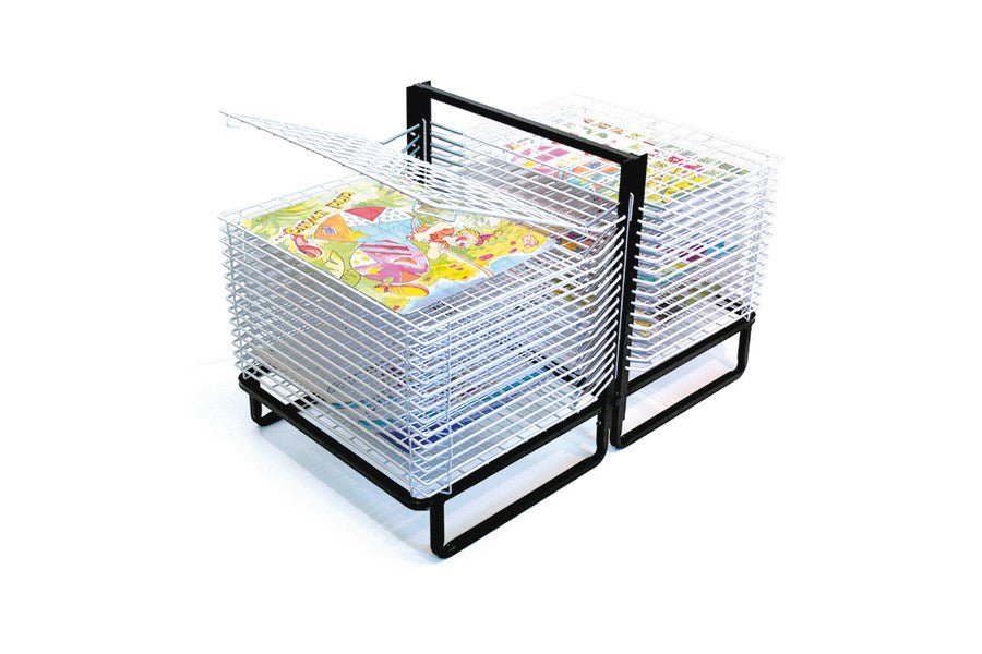 30 Shelf Spring Loaded Floor Drying Rack - ABC School Supplies