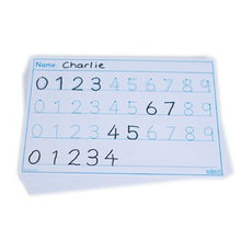 ***Number Tracing Write 'n' Wipe Boards Pack of 30