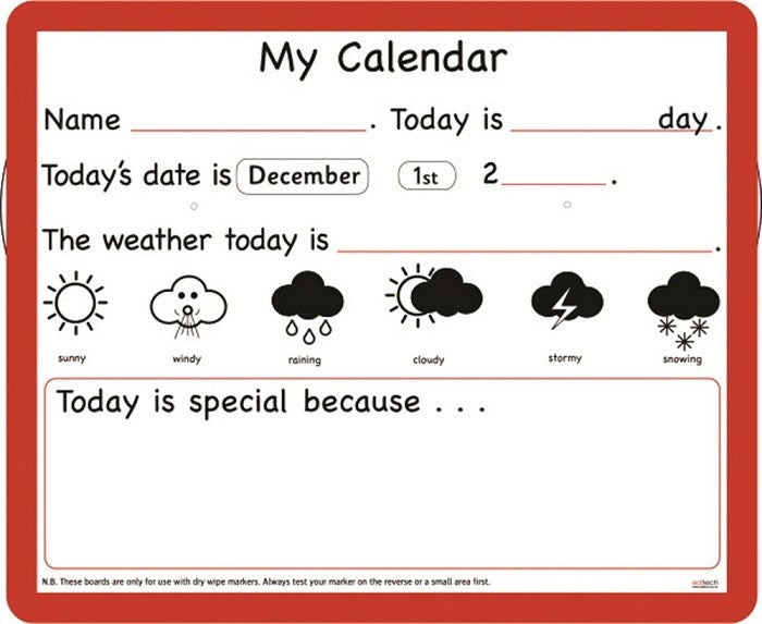 **Giant Front Of Class Calendar