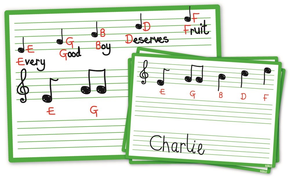 **Music Score Boards Write & Wipe Class Pack