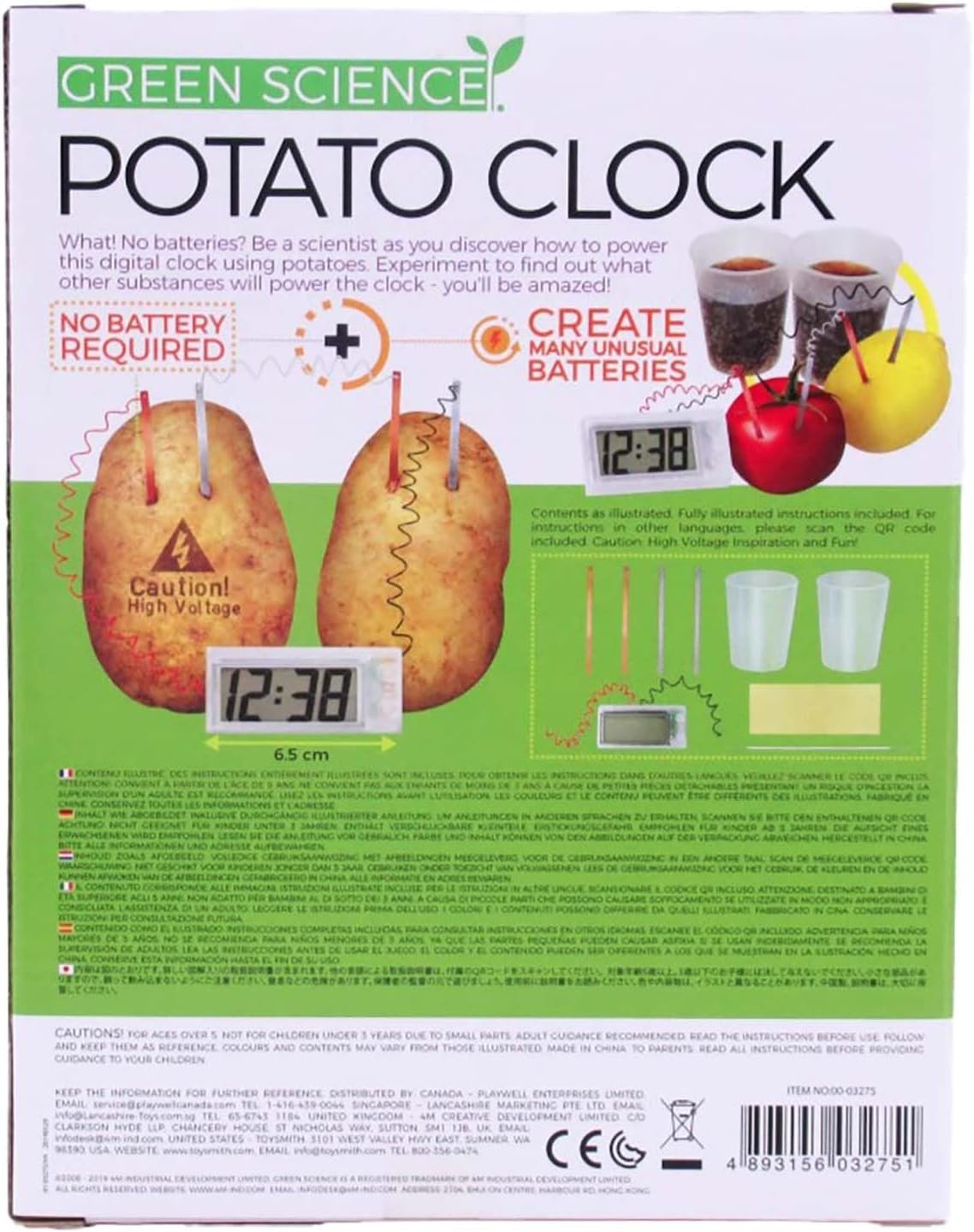 4M STEAM Powered Class Kit: Potato Clock Pack of 6pcs - ABC School Supplies