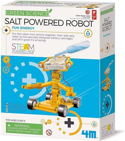 4M STEAM Powered Class Kit: Salt - Powered Robot Pack of 6 - ABC School Supplies