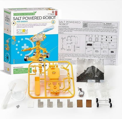 4M STEAM Powered Class Kit: Salt - Powered Robot Pack of 6 - ABC School Supplies
