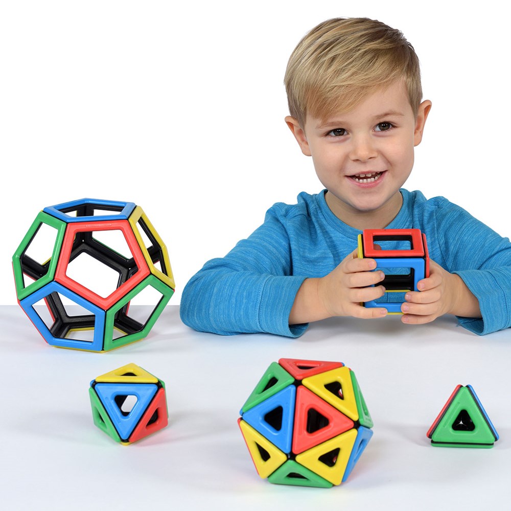 Magnetic Polydron Platonic Solids Set
