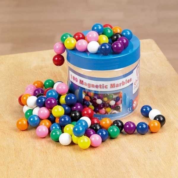 Magnetic Coloured Marbles Tub