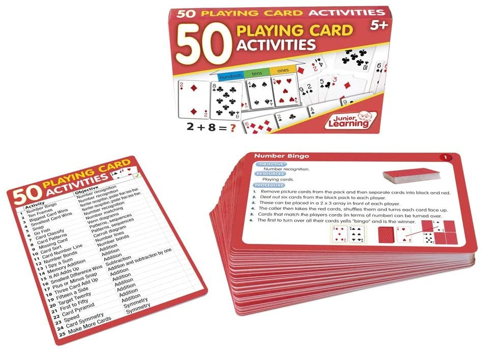 Junior Learning 50 Playing Card Activity Cards