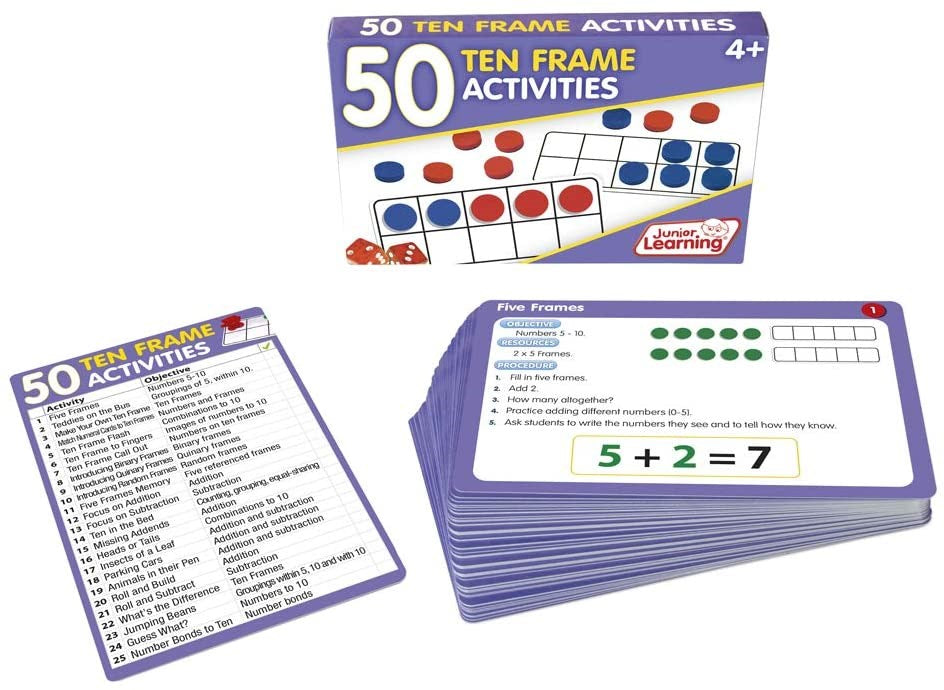 Junior Learning 50 Ten Frame Activities