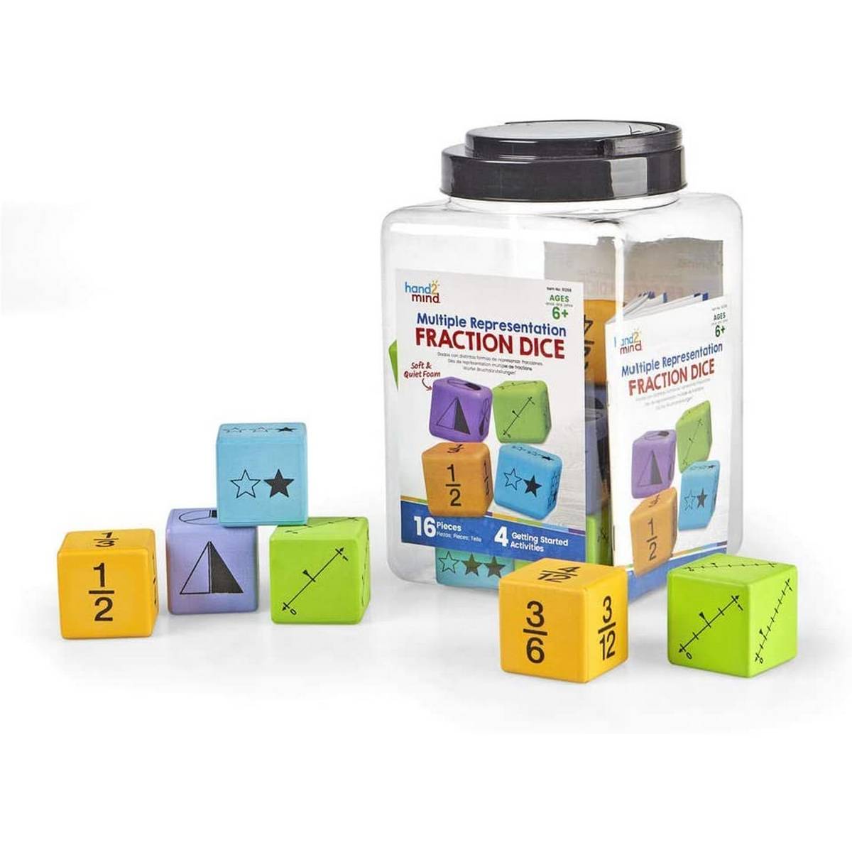 Multiple Representation Fractions Dice, Set of 16