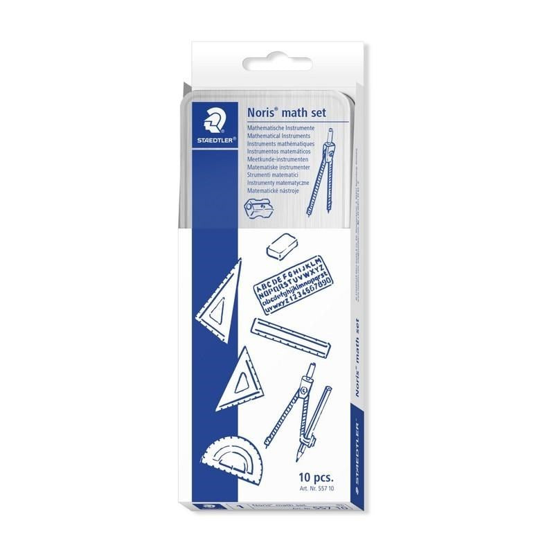 Staedtler Maths Set 557 10 - Tin With 5 Pieces