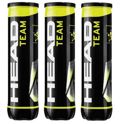 Head Team Tennis Balls Pack Of 12 (3 Tubes Of 4)